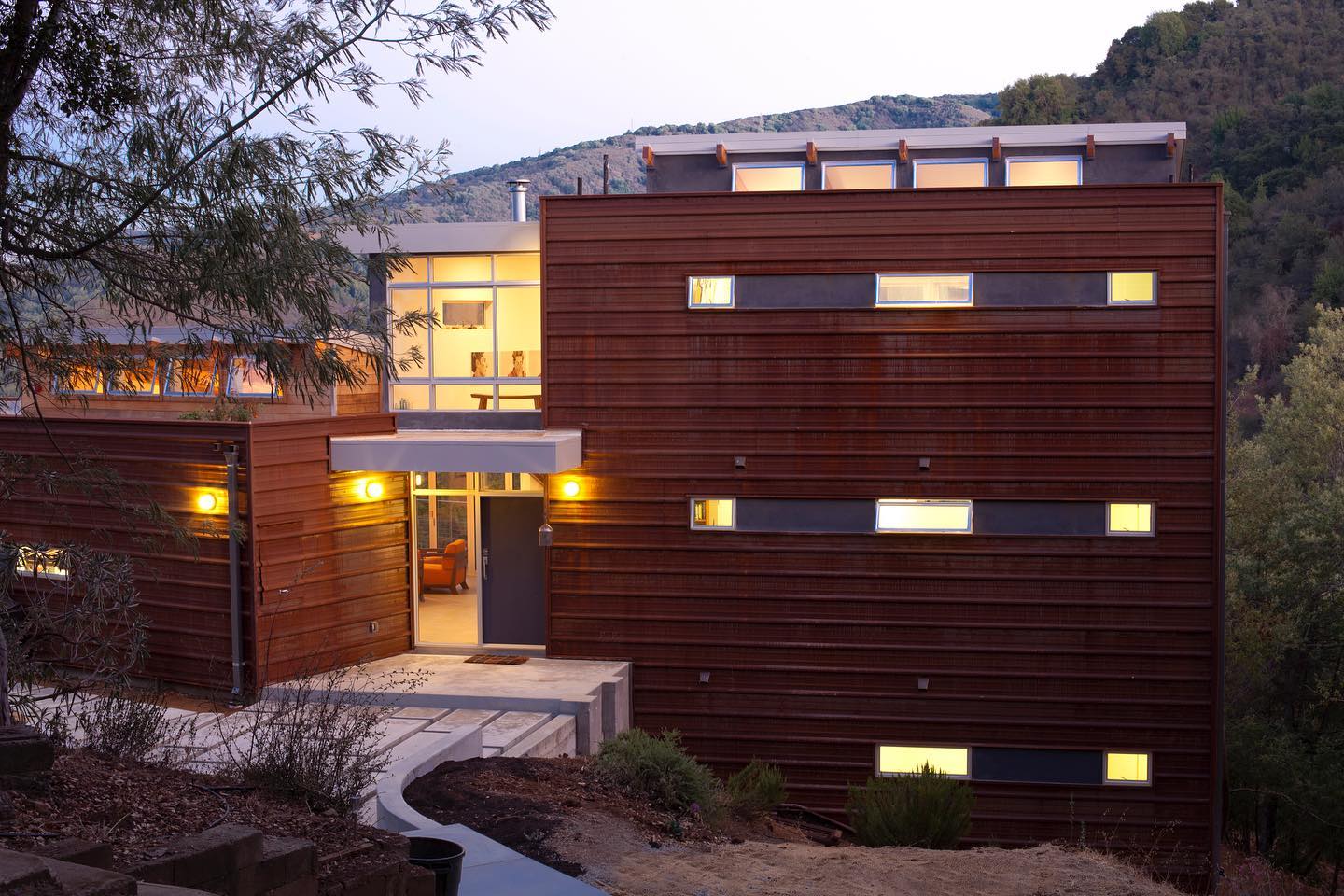 View of our Moody project in sunset!— Los Altos Hills.